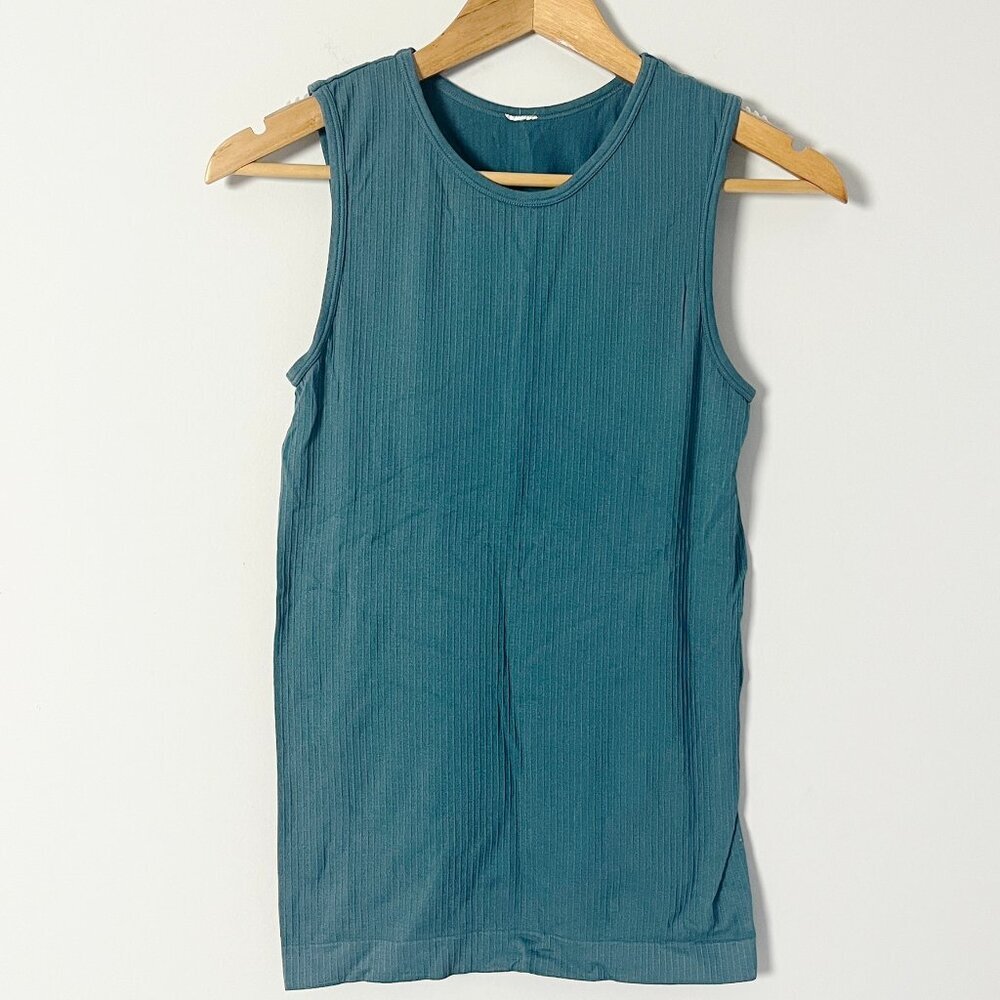 2/$30 Zyia Teal Active Ribbed Tank Small